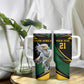 Secretary Bird South Africa Cricket Custom Tumbler With Handle Unique Pattern