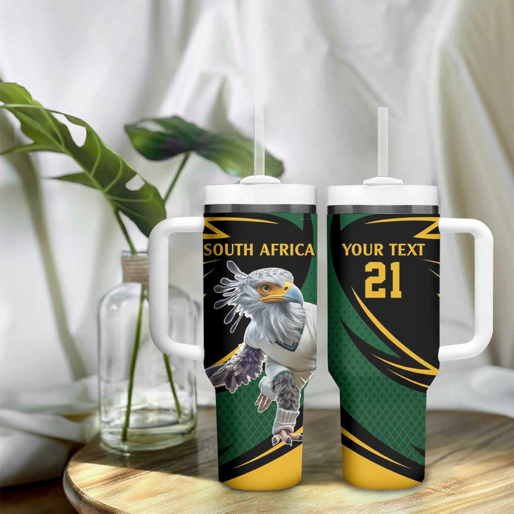 Secretary Bird South Africa Cricket Custom Tumbler With Handle Unique Pattern