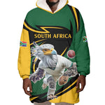 Secretary Bird South Africa Cricket Custom Wearable Blanket Hoodie Unique Pattern
