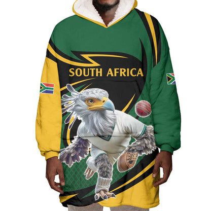 Secretary Bird South Africa Cricket Custom Wearable Blanket Hoodie Unique Pattern
