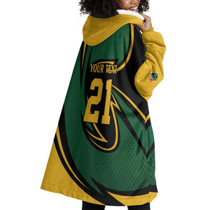 Secretary Bird South Africa Cricket Custom Wearable Blanket Hoodie Unique Pattern