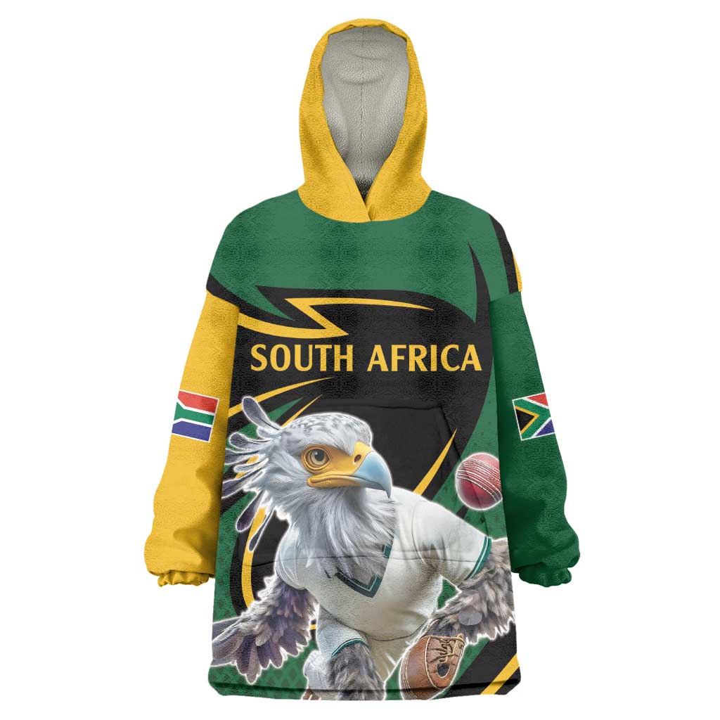 Secretary Bird South Africa Cricket Custom Wearable Blanket Hoodie Unique Pattern