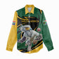 Secretary Bird South Africa Cricket Custom Women Casual Shirt Unique Pattern