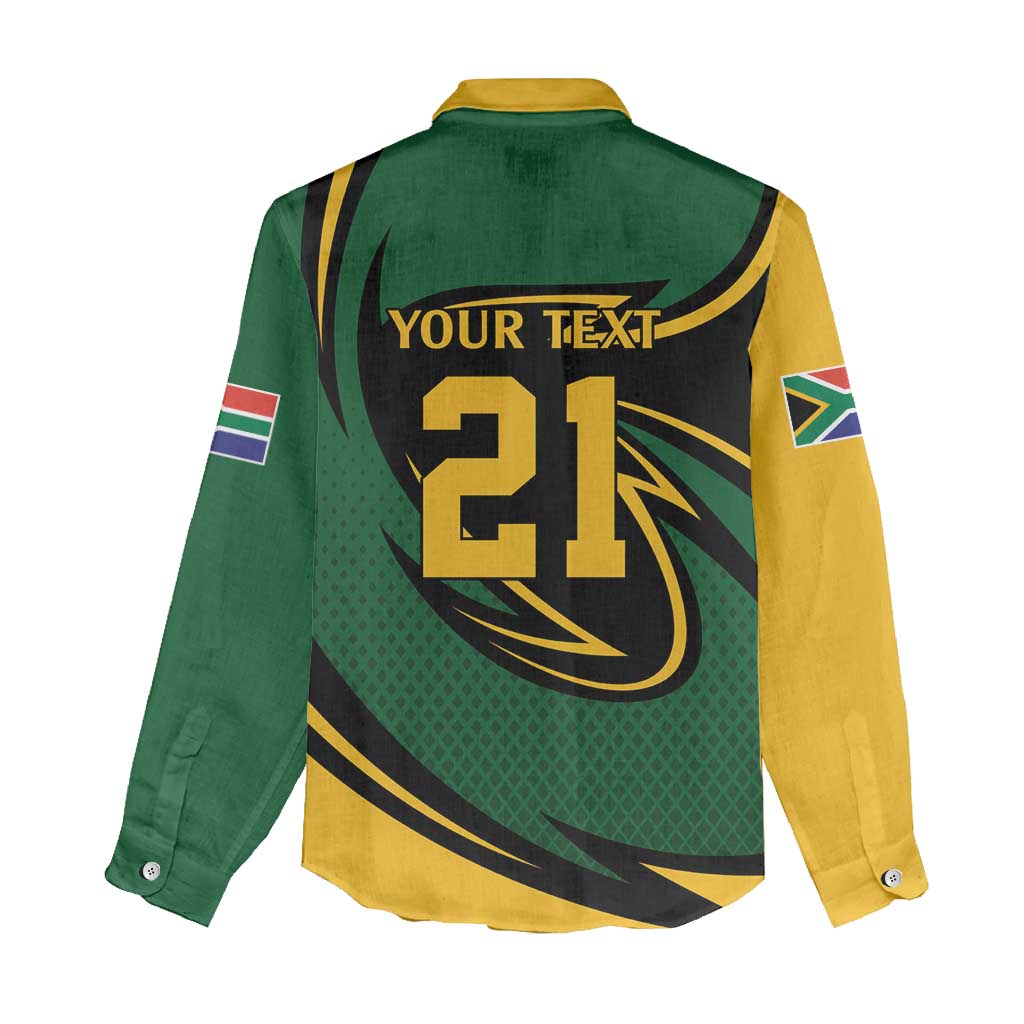 Secretary Bird South Africa Cricket Custom Women Casual Shirt Unique Pattern