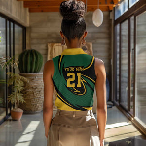 Secretary Bird South Africa Cricket Custom Women Sleeveless Polo Shirt Unique Pattern