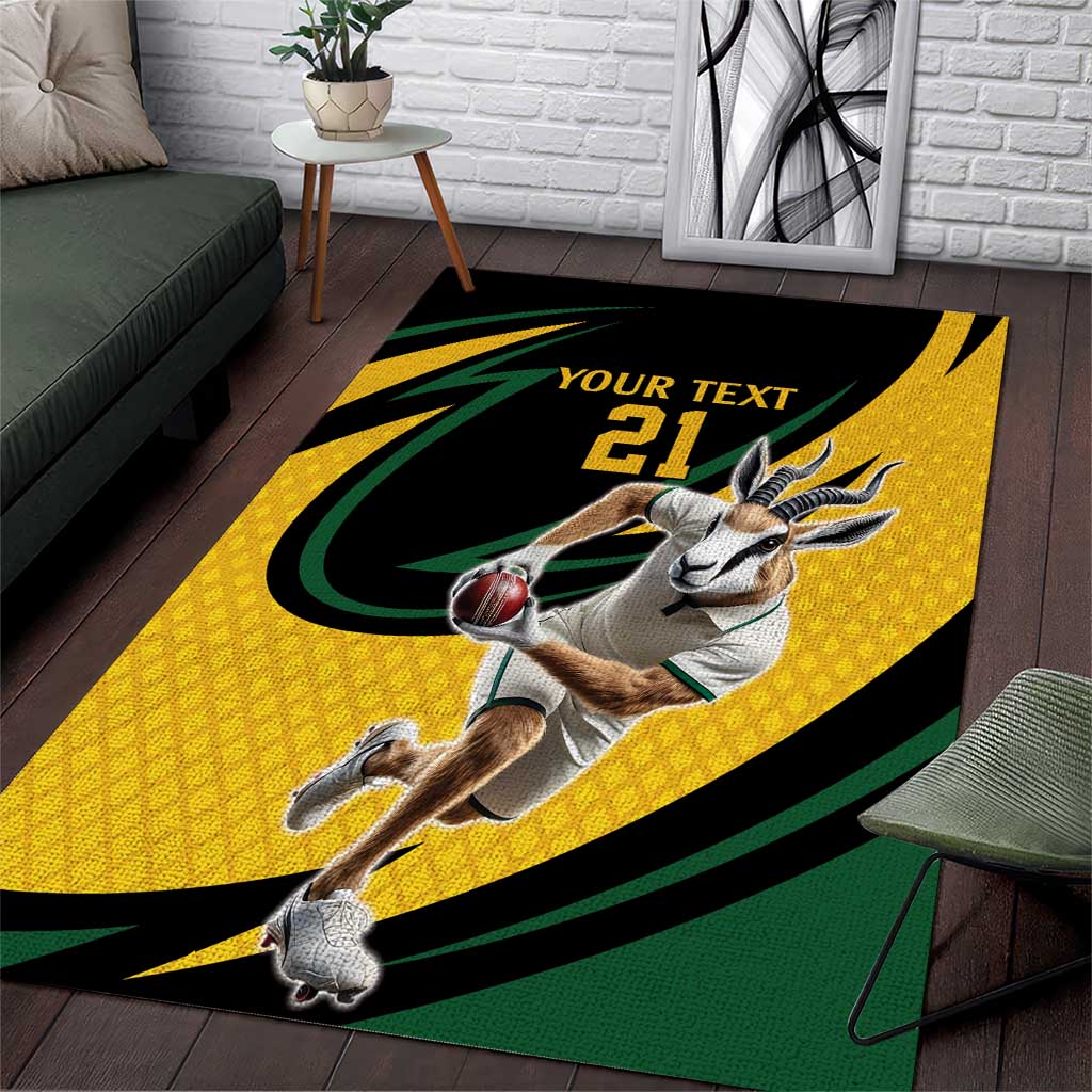 Springbok South Africa Cricket Custom Area Rug Unique Pattern