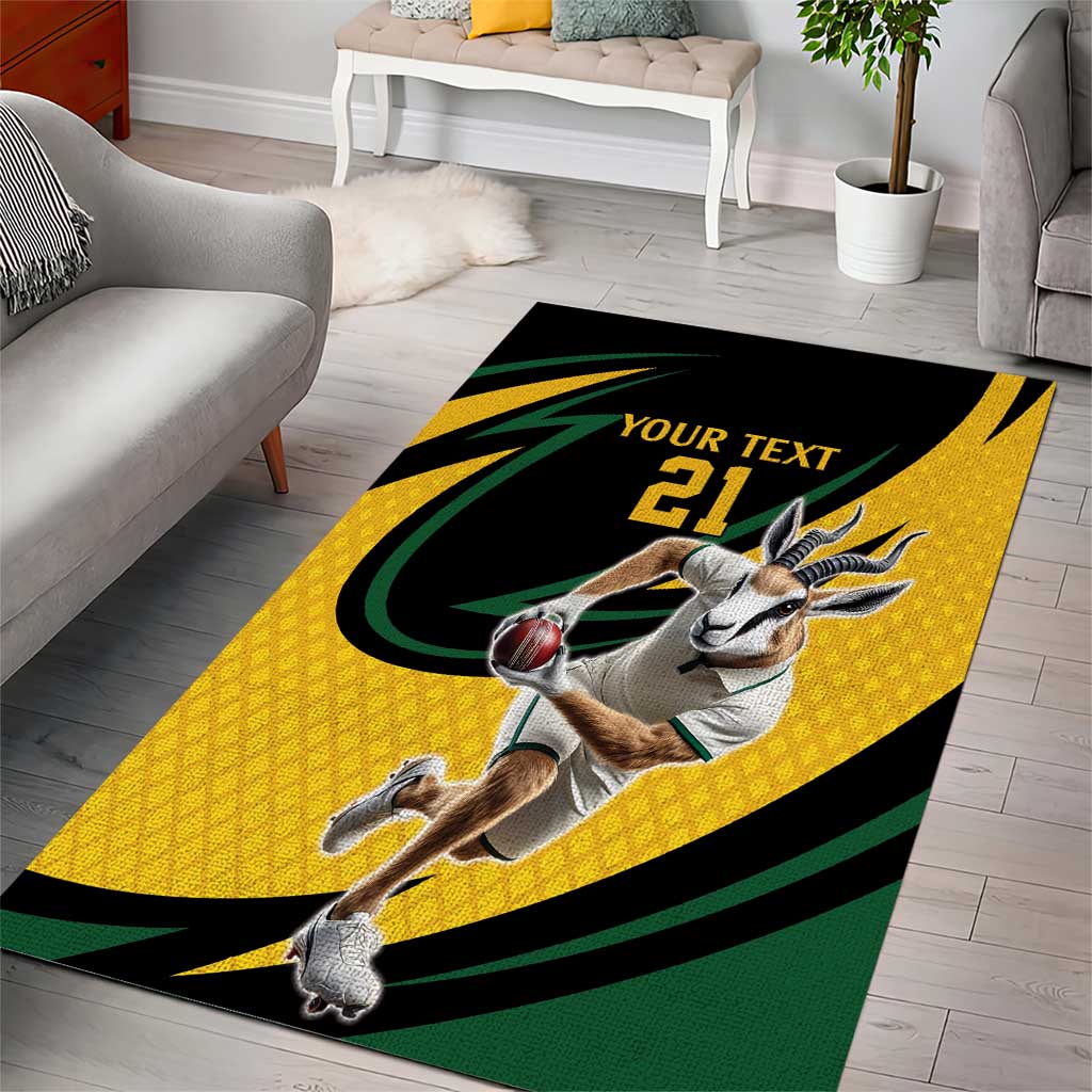 Springbok South Africa Cricket Custom Area Rug Unique Pattern