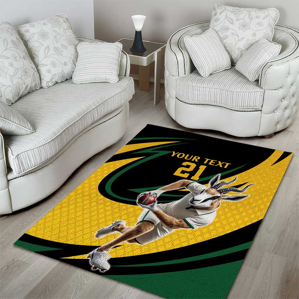 Springbok South Africa Cricket Custom Area Rug Unique Pattern