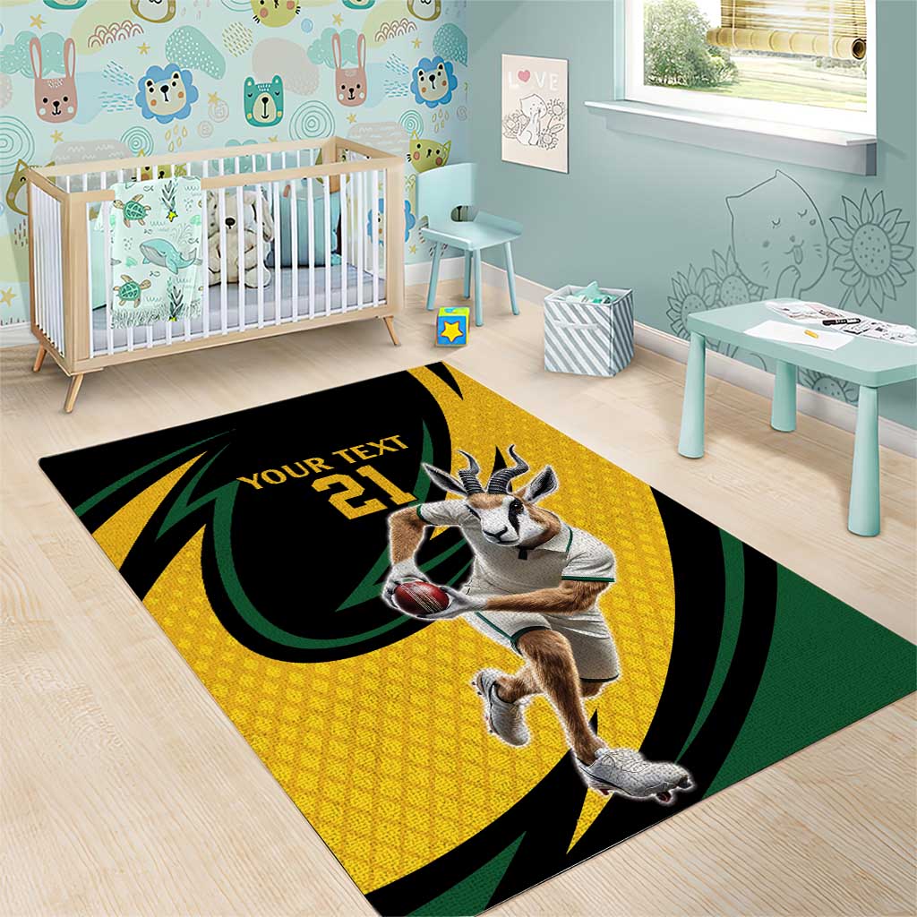 Springbok South Africa Cricket Custom Area Rug Unique Pattern