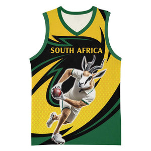 Springbok South Africa Cricket Custom Basketball Jersey Unique Pattern - African Pride