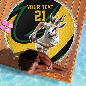 Springbok South Africa Cricket Custom Beach Blanket Unique Pattern