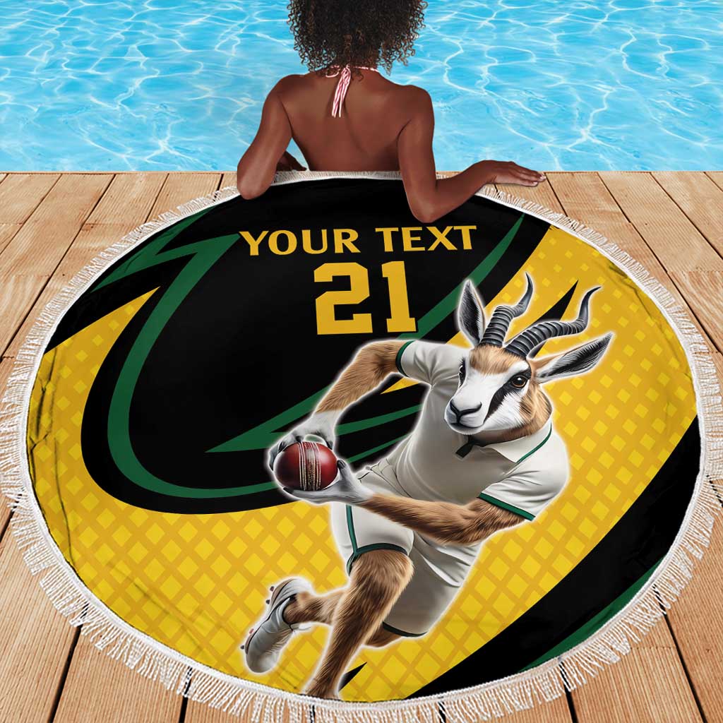 Springbok South Africa Cricket Custom Beach Blanket Unique Pattern
