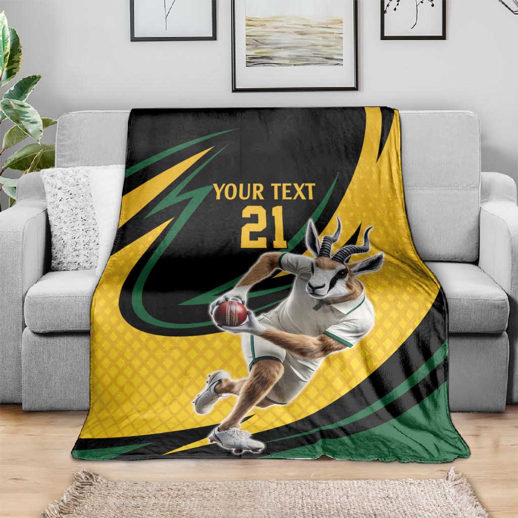 Springbok South Africa Cricket Custom Blanket Unique Pattern