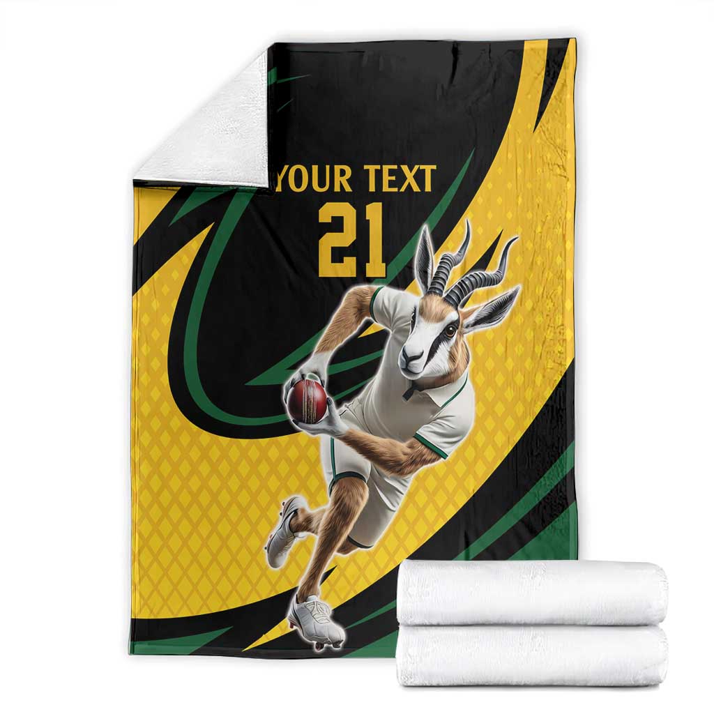 Springbok South Africa Cricket Custom Blanket Unique Pattern
