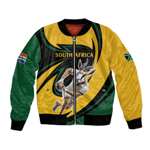 Springbok South Africa Cricket Custom Bomber Jacket Unique Pattern