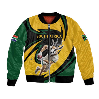 Springbok South Africa Cricket Custom Bomber Jacket Unique Pattern
