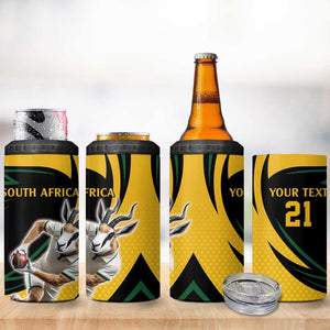 Springbok South Africa Cricket Custom 4 in 1 Can Cooler Tumbler Unique Pattern
