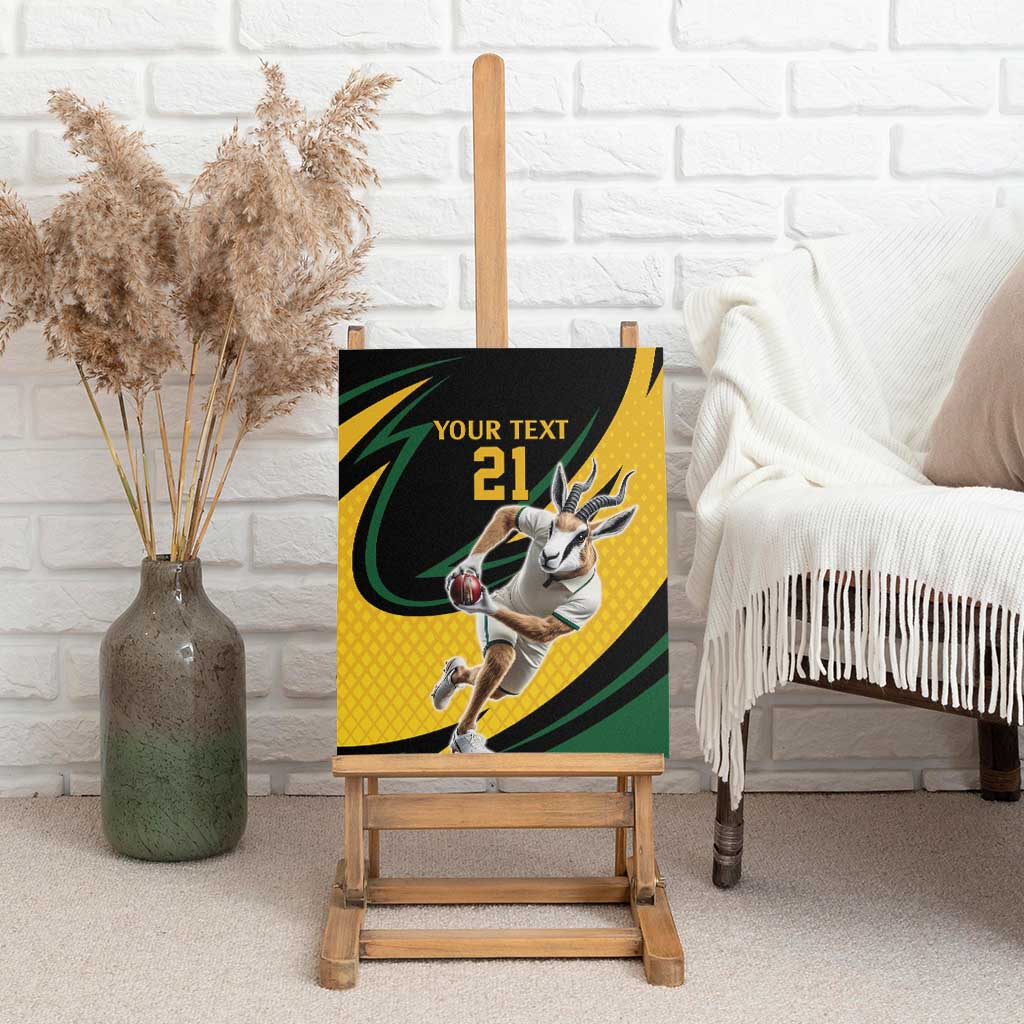 Springbok South Africa Cricket Custom Canvas Wall Art Unique Pattern