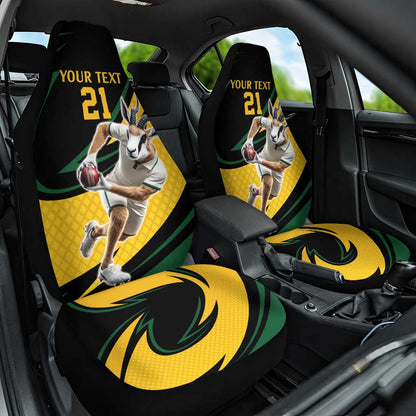 Springbok South Africa Cricket Custom Car Seat Cover Unique Pattern