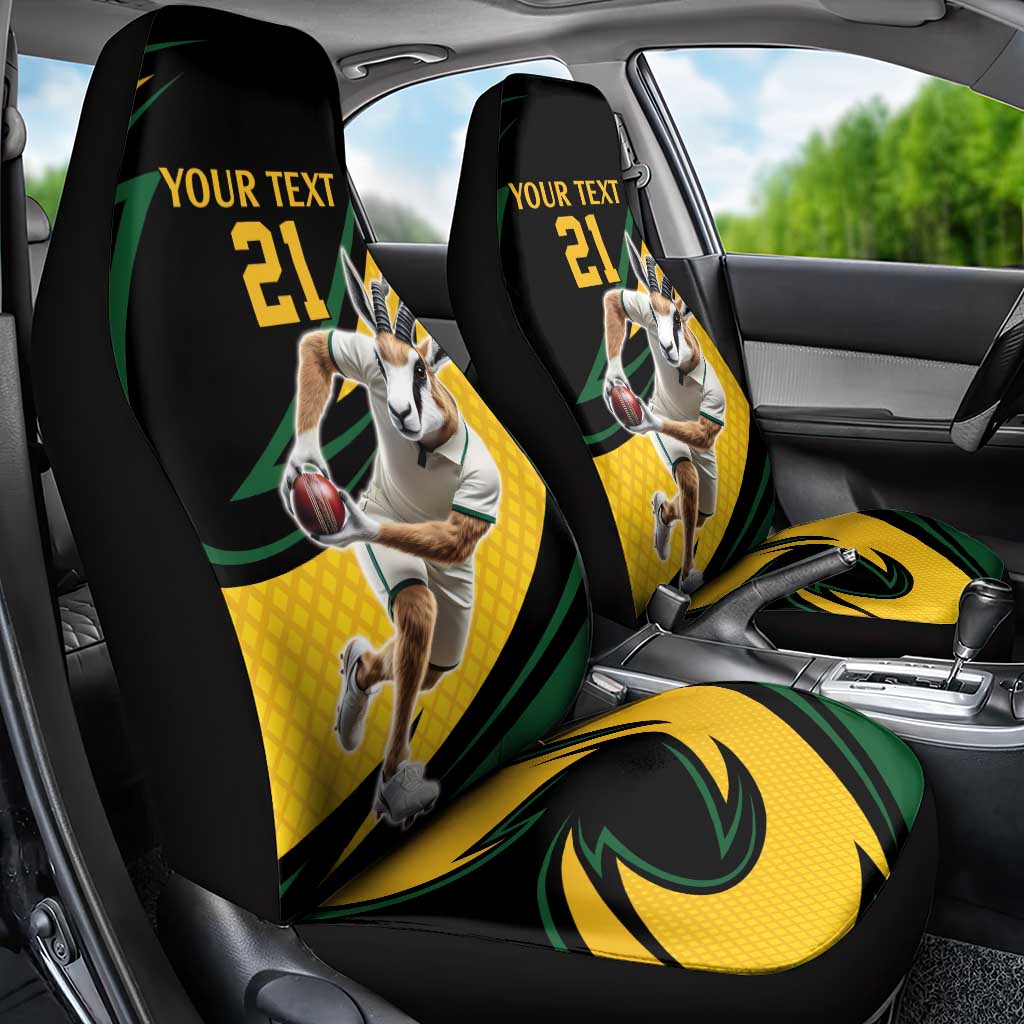 Springbok South Africa Cricket Custom Car Seat Cover Unique Pattern