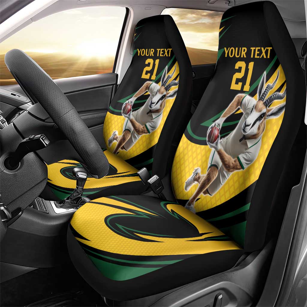 Springbok South Africa Cricket Custom Car Seat Cover Unique Pattern