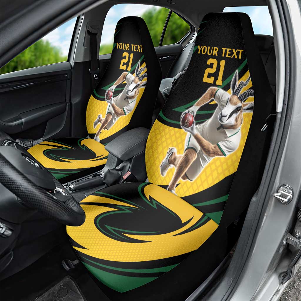 Springbok South Africa Cricket Custom Car Seat Cover Unique Pattern
