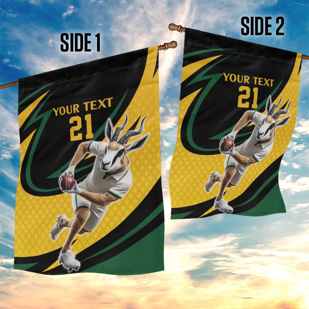Springbok South Africa Cricket Custom Garden Flag Unique Pattern
