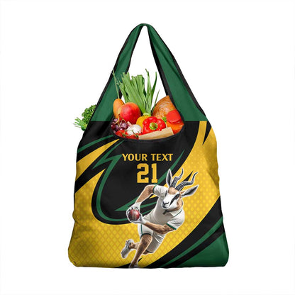 Springbok South Africa Cricket Custom Grocery Bag Unique Pattern