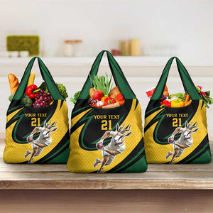 Springbok South Africa Cricket Custom Grocery Bag Unique Pattern