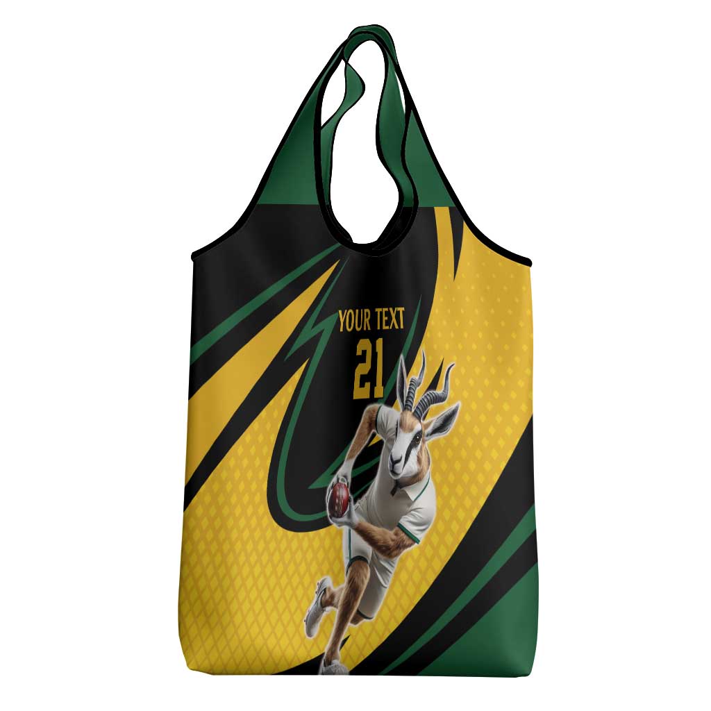 Springbok South Africa Cricket Custom Grocery Bag Unique Pattern