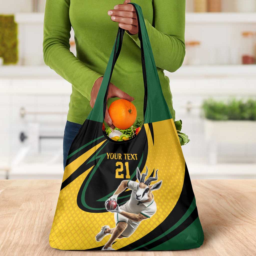 Springbok South Africa Cricket Custom Grocery Bag Unique Pattern