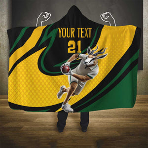 Springbok South Africa Cricket Custom Hooded Blanket Unique Pattern
