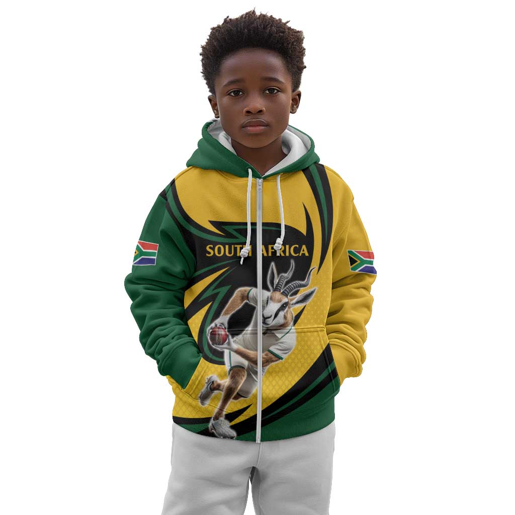 Springbok South Africa Cricket Custom Kid Hoodie Unique Pattern