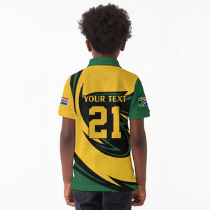 Springbok South Africa Cricket Custom Kid Polo Shirt Unique Pattern