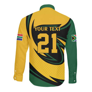 Springbok South Africa Cricket Custom Long Sleeve Button Shirt Unique Pattern