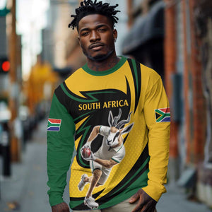 Springbok South Africa Cricket Custom Long Sleeve Shirt Unique Pattern