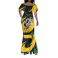 Springbok South Africa Cricket Custom Mermaid Dress Unique Pattern
