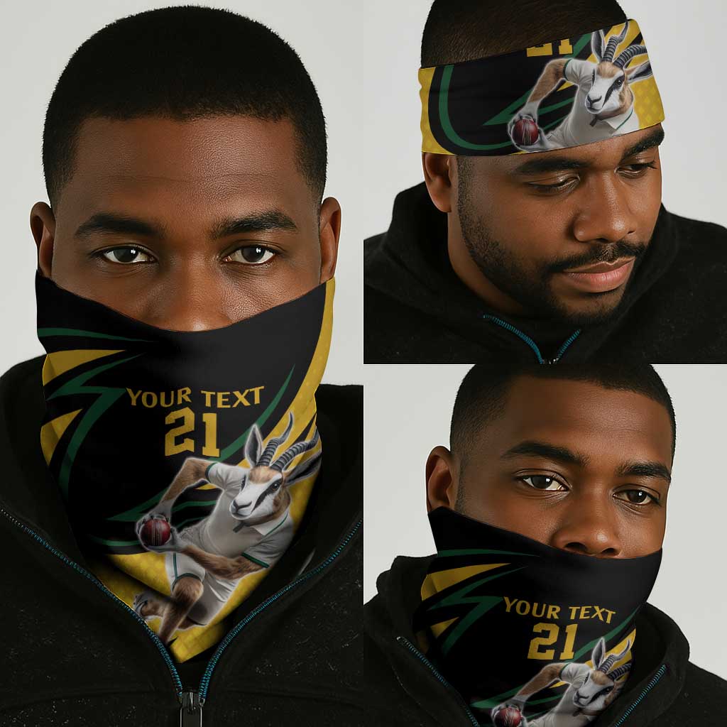 Springbok South Africa Cricket Custom Neck Gaiter Unique Pattern LT9