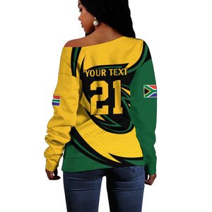 Springbok South Africa Cricket Custom Off Shoulder Sweater Unique Pattern