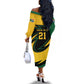 Springbok South Africa Cricket Custom Off The Shoulder Long Sleeve Dress Unique Pattern