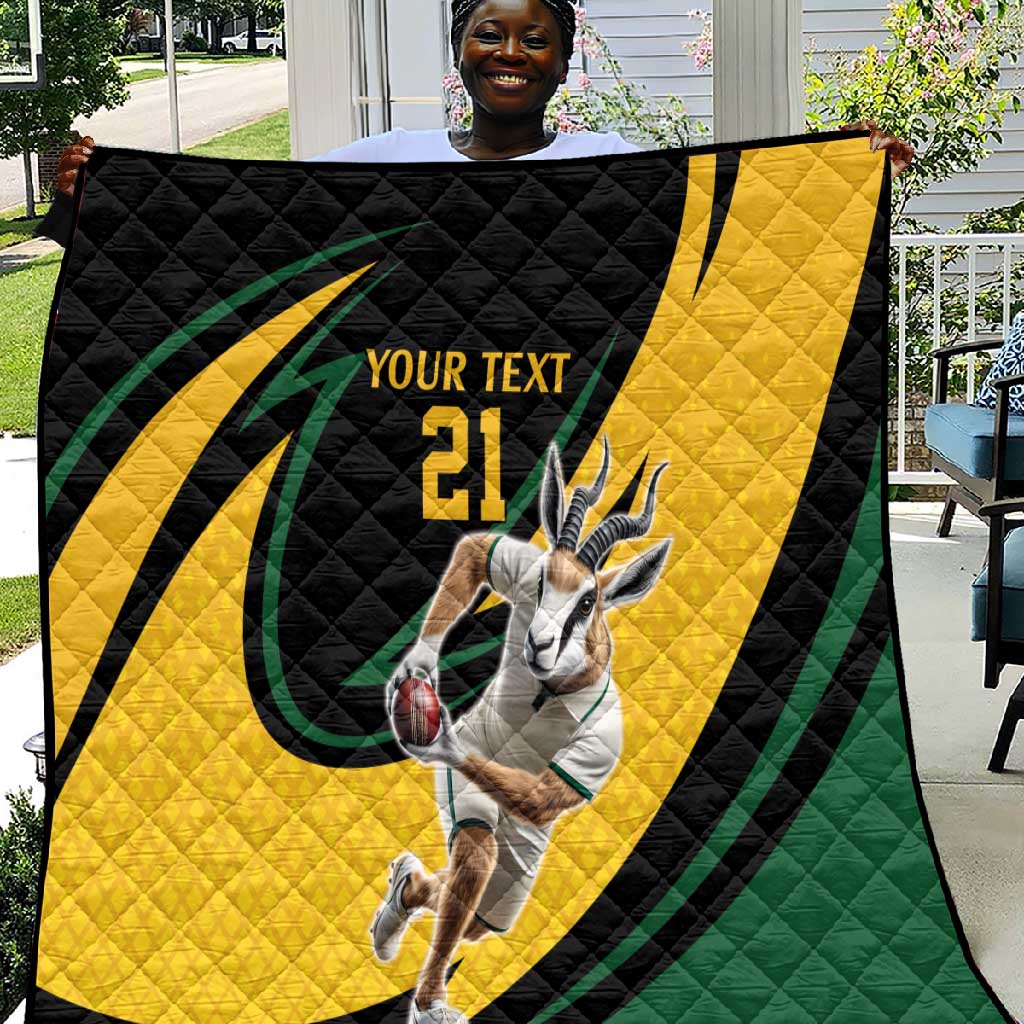 Springbok South Africa Cricket Custom Quilt Unique Pattern