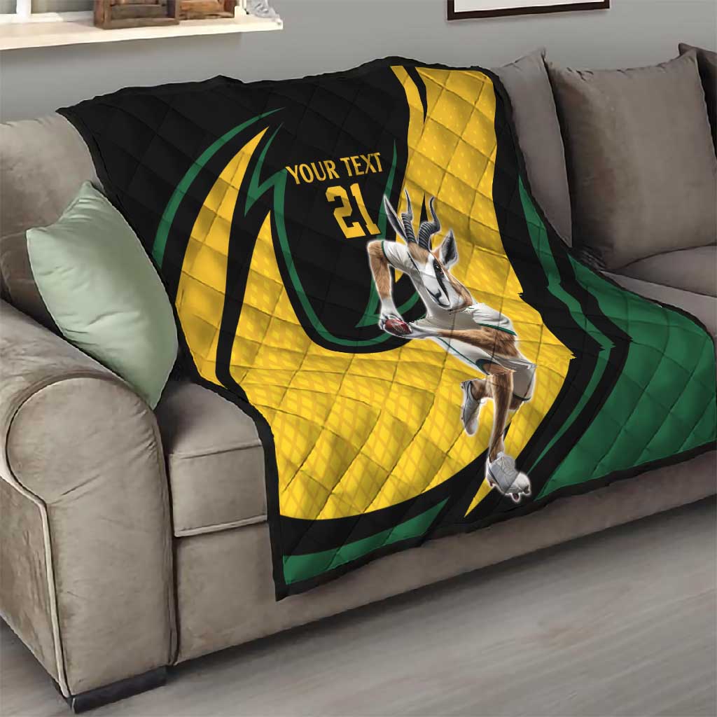 Springbok South Africa Cricket Custom Quilt Unique Pattern