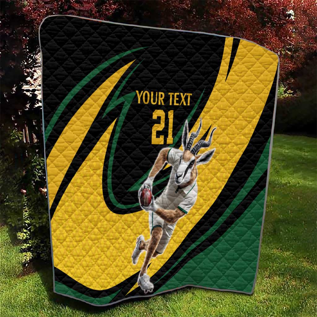 Springbok South Africa Cricket Custom Quilt Unique Pattern
