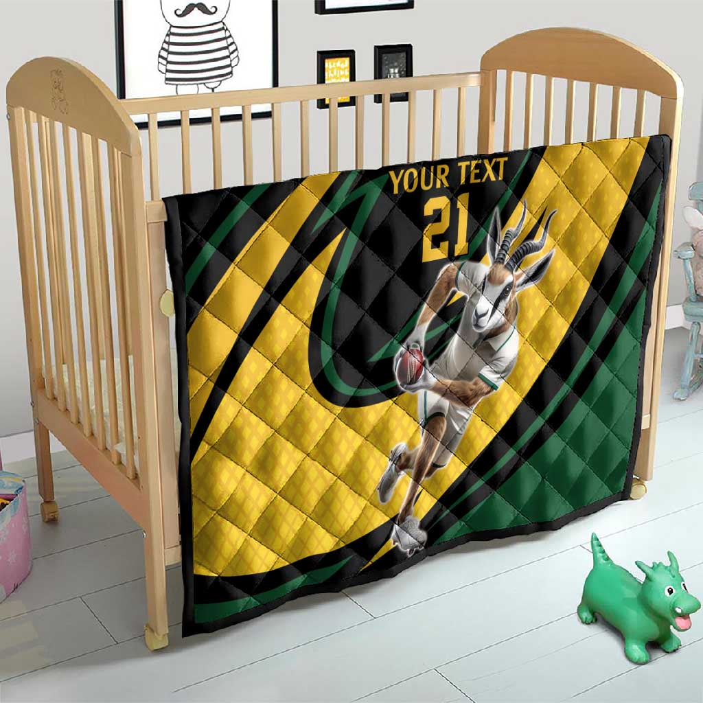 Springbok South Africa Cricket Custom Quilt Unique Pattern