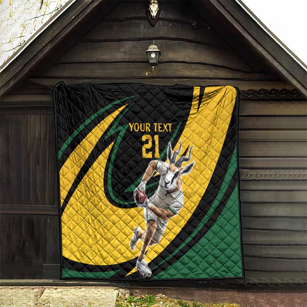 Springbok South Africa Cricket Custom Quilt Unique Pattern