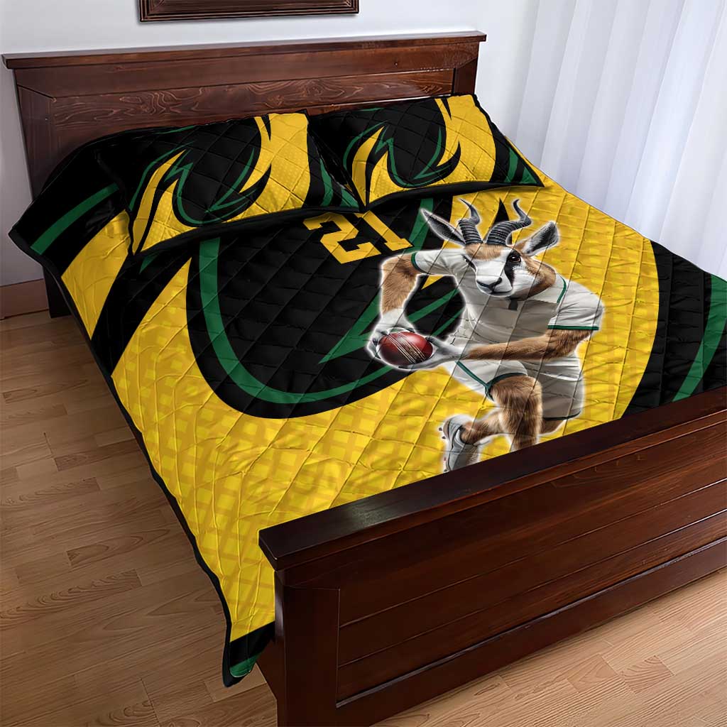 Springbok South Africa Cricket Custom Quilt Bed Set Unique Pattern