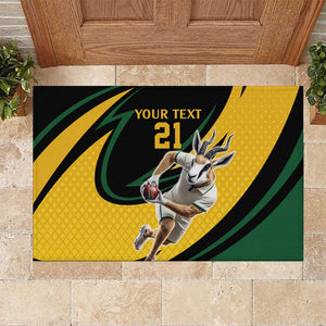 Springbok South Africa Cricket Custom Rubber Doormat Unique Pattern