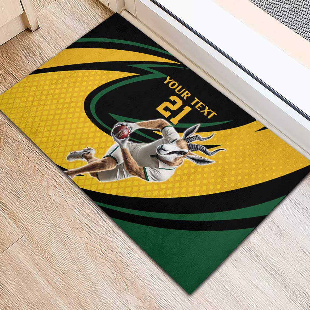 Springbok South Africa Cricket Custom Rubber Doormat Unique Pattern