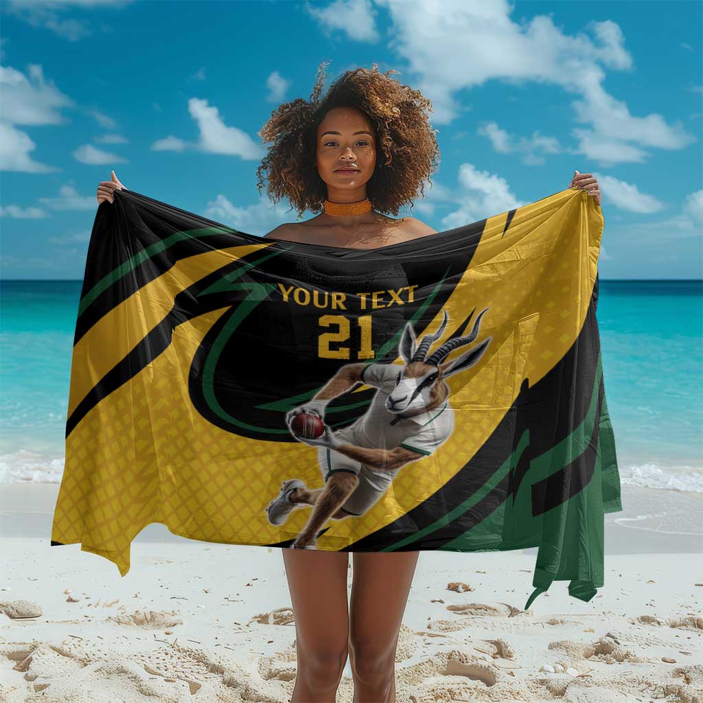 Springbok South Africa Cricket Custom Sarong Unique Pattern
