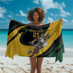 Springbok South Africa Cricket Custom Sarong Unique Pattern